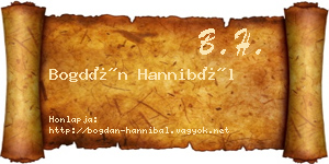 Bogdán Hannibál névjegykártya