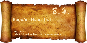 Bogdán Hannibál névjegykártya